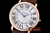Replica Cartier Ronde Louis Cartier No Date RG/LE White Asia HW