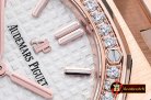 Audemars Piguet Royal Oak Ladies Diams 33mm RG/RG Wht JF Swiss Q