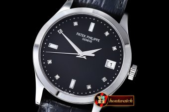 PP0240B - Calatrava Ref.5298 SS/LE Black Diamonds MY9015 Mod