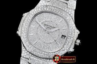 Patek Philippe Nautilus 7010 Ladies Full Diams SS/SS Diams TWF MY9015