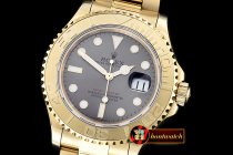 Replica Rolex YachtMaster Mens YG/YG Grey BP Asia 2836 Mod3135