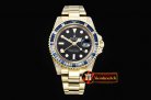 Rolex GMT II Blue/Wht Rubies YG/YG Blk BP A3186 Mod