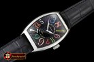 Franck Muller Crazy Hours Curvex Mens SS/LE Blk/Colors Asia 21J Mod