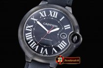 Cartier 2016 Balon Bleu Carbon DLC/LE Black V6F Asia 2824 Mod