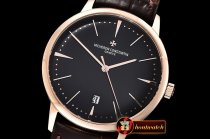 VACH. CONSTANTINE Patrimony Ref.85150 RG/LE Black/Stick MKF Miyota 9015