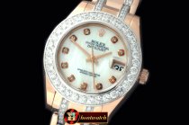 ROLMP019B - Diam Bez RG MOP Wht/Diam Asian 2813