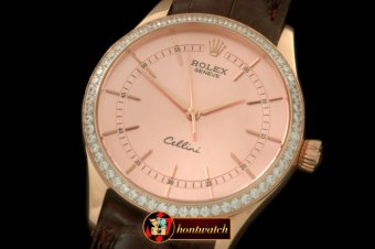 ROLCEL065I - 2014 Cellini Time RG/LE Rose Gold Asia 2824