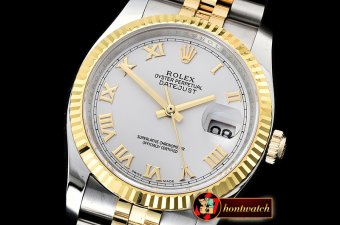 Rolex Datejust Man DJ 36mm Jub Flt 904L Wrapped YG/SS Wht/Rmn GMF A3135