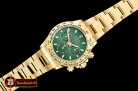 Replica Rolex Daytona 18K YG Wrp YG/YG Grn Stk BP A7750 Mod4130