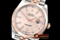 Rolex Datejust DJ2 41mm 18K Wrapped RG/SS Rose Noob A3235 Mod