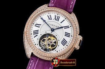 Cartier Cle De Cartier Tourb Diams RG/LE Purp White Asia HW
