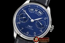 IWC Portugieser Annual Cal IW503502 SS/LE Blue YLF A52850