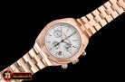 VACH. CONSTANTINE Overseas Chronograph RG/RG White Asia 7750 Mod 5200