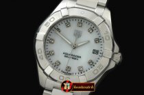 TAG0281B - Aquaracer Ladies Mid SS/SS MOP White Dia S-Qtz