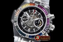 Hublot Big Bang Unico Sapphire 45mm R Gem PL/RU SF Wht A7750