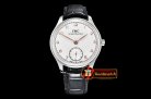 IWC Portuguese Hand-Wound Ref.IW5454 SS/LE Wht/Wht A6497