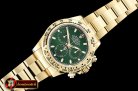 Rolex Daytona 116518 YG/YG Green/Stk ARF V2 A4130 Mod