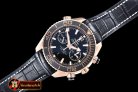 Replica Omega Planet Ocean Chrono RG/RU Black Asia7750 Mod 9301