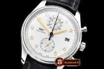 IWC Portugieser Chronograph Classic SS/LE Wht/G YLF A7750