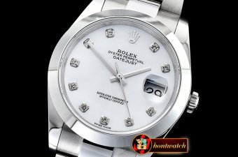 Rolex Datejust DJ2 41mm Oyt Smt SS/SS Wht MOP Diam BP Asia 2813