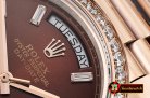 Rolex DayDate 40mm Diam RG/RG Brown Baug. Diam BP A2836