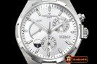 Vach. Constantine Overseas Dual Time Power Reserve SS/RU Wht TWA A1222