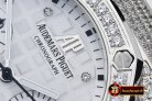 AP0368B - Royal Oak Ladies Chrono SS/RU Wht Diam Diam Bez VK64