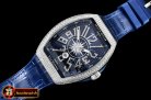 Franck Muller Vanguard Mens V45 Diams SS/LE/RU Blue Diam ABF Asia 2824