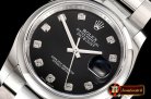 Rolex DateJust 36mm Oyst Dm 904L SS/SS Blk/Diam GMF SA3135