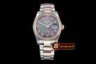 Replica Rolex DateJust Mens 36mm RG/SS Blk MOP Diam BP Asia 2836