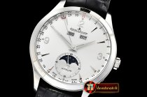 JAEGER LE COULTRE Master Ultra Thin Moonphase SS/LE Silver Wht KMF A2824