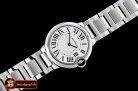 Cartier Balon Bleu Midsize 36mm SS/SS White/Rmn Num Swiss Qtz
