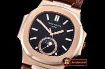 Best Quailty Patak Philippe Nautilus MoonPhase RG/LE Black MY901