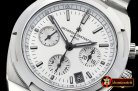 VACH. CONSTANTINE Overseas Chronograph SS/SS White Asia 7750 Mod 5200