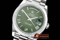 Rolex DayDate 228206 SS/SS Green Roman BP A3255 Mod