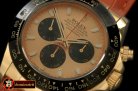 Replica Rolex Daytona 116528 YG/LE Blk Stick A-7750 Sec@6