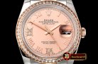 Rolex DateJust 36mm Jub Diam RG/SS Rose/Rmn/Dm BP A2813