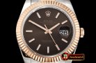 Rolex Datejust DJ2 41mm Oyst Flt 904L RG/SS Brwn/Stk ARF Asia 2824