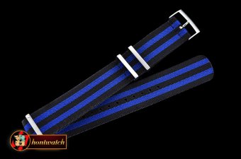 Rolex Black/Blue 22mm Top Quality Nylon Strap