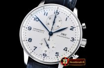 IWC Portuguese Chrono SS/LE Wht/Blue ZF A-7750
