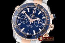 Replica Omega Planet Ocean Chrono RG/SS Blue Asia7750 Mod 9301
