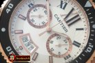 CAR0327C - Calibre de Cartier D-Chrono RG/RU White OS20
