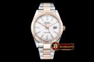 Rolex Datejust DJ2 41mm Oyt Flt RG/SS White/Stk BP Asia 2813