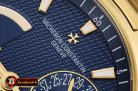 VACH. CONSTANTINE Overseas Dual Time Power Reserve YG/YG Blue TWA A1222