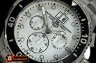 TAG0282A - Aquaracer Big Date Chrono SS/SS White Jap OS Qtz