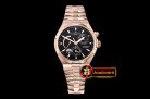 VACH. CONSTANTINE Overseas Dual Time Power Reserve RG/RG Blk TWA A1222