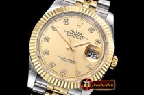 Rolex DateJust 36mm Jub Flt YG/SS Gold/Diams BP A2813
