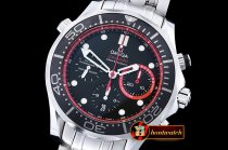 Omega Seamaster Chrono America Cup SS/SS Blk/Red BP A7750