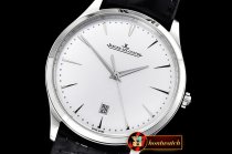 Jaeger Le Coultre Master Ultra Thin Date SS/LE White ZF 1:1 MY9015 Mod