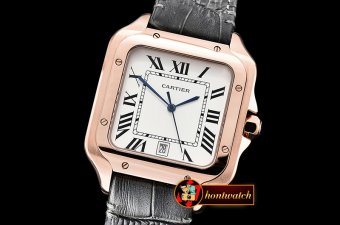 Cartier Santos De Cartier 2018 Ladies RG/LE Wht Swiss Qtz